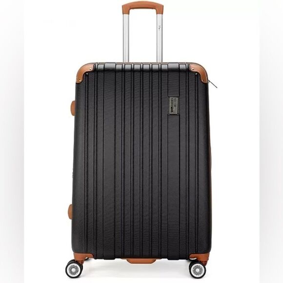 Miami CarryOn Collins 24” Expandable Retro Spinner Checked Luggage suitcase - Picture 2 of 10